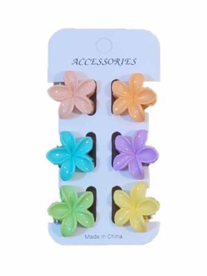 Blister con 6 cocodrilos flor - SURTIDO DE COLORES