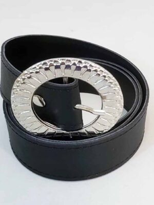 Cinto de hebilla metálica - PASO 30 mm - NEGRO - 1,10 metro