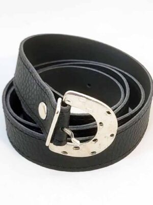 Cinto de hebilla metálica - PASO 25 mm - NEGRO - 1,10 metro