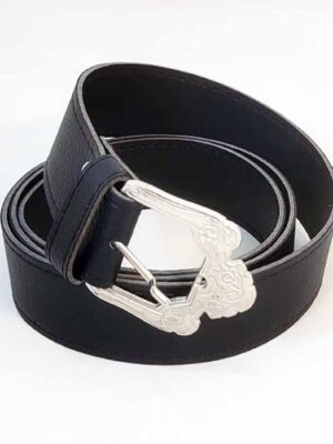 Cinto de hebilla metálica - PASO 30 mm - NEGRO - 1,10 metro