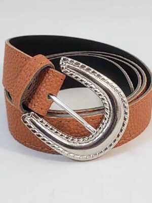 Cinto con hebilla metálica - PASO 30 mm - CAMEL - 1,10 metro