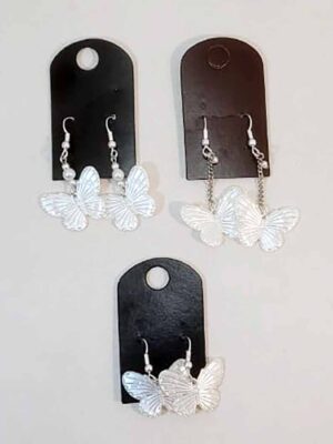 3 Pares de aros conmariposas - ULTIMA MODA