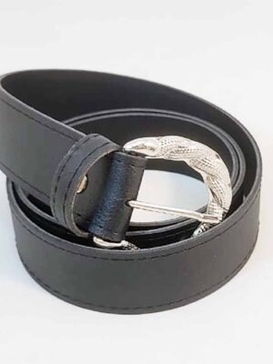 Cinto con hebilla metálica - PASO 30 mm - NEGRO - 1,10 metro