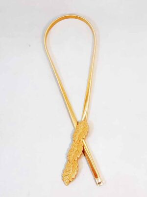 Cinto de cadena elástica plateado - HEBILLA PLUMAS