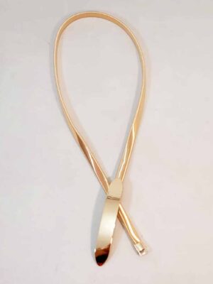 Cinto de cadena elástica plateado - HEBILLA CLASICA