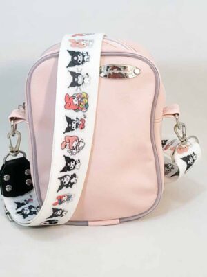 Bandolera de símil cuero - 15x20x5 - Marca SETIEMBRE - Forrada - ROSA