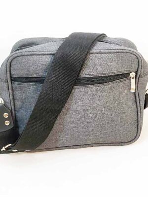 Bandolera de kiplin deportivo - 22x18x7 - Marca SEPTIEMBRE - Forrada - NEGRA