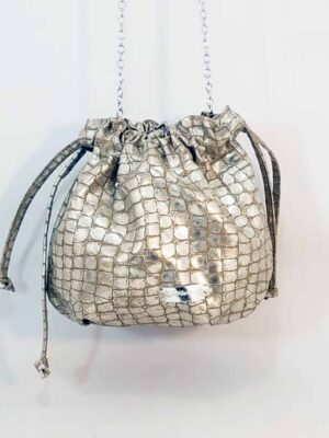 Cartera bombón  - Marca SEPTIEMBRE - DORADO CROCCO