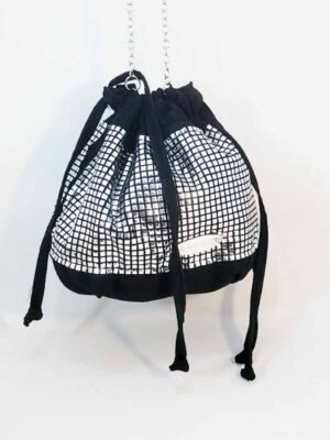 Cartera bombón  - Marca SEPTIEMBRE - NEGRO LENTEJA PLATEADA