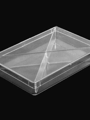 Cajitas de acrílico 16x11x2.5 cm - 4 divisiones removibles - Pack x 20 unidades