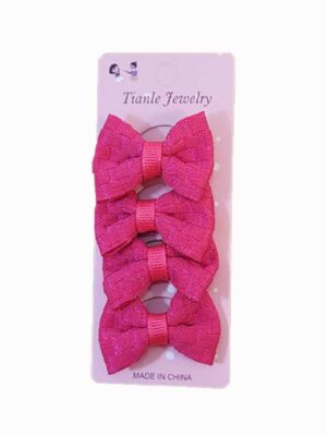 Blister con 4 gomitas con moño - FUCSIA